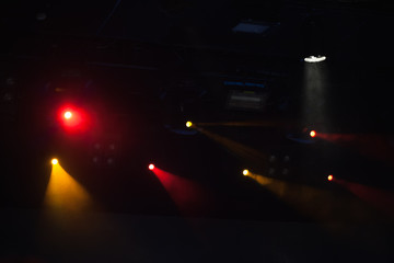 Red and yellow spot lights with strong beams