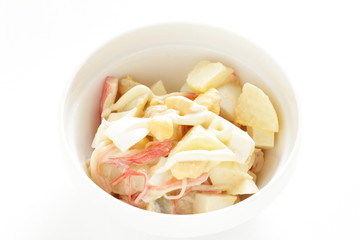 potato and crab stick mayonnaise salad
