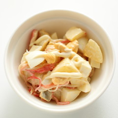 potato and crab stick mayonnaise salad