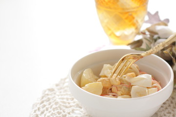 potato and crab stick mayonnaise salad