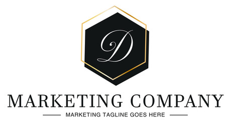 Elegant Modern Professional Luxury Company Business Letter D Logo Design