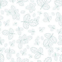 Vector seamless pattern with leaves for invitations card, wallpaper or fabric