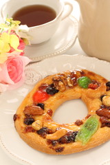 Homemade Christmas dried fruit cookies