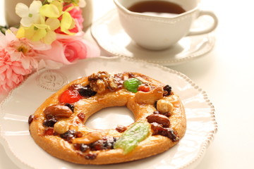 Homemade Christmas dried fruit cookies