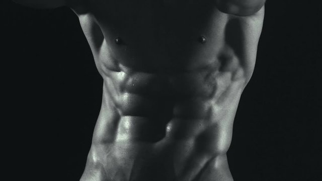 Athletic caucasian bodybuilder. Beautiful man body. Muscle man torso. Fit men body. Fitness instructor. Bodybuilder. Wrestler. Strong man.