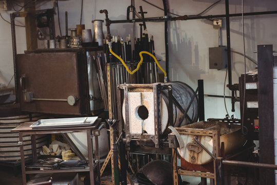 Empty Workstation And Furnace