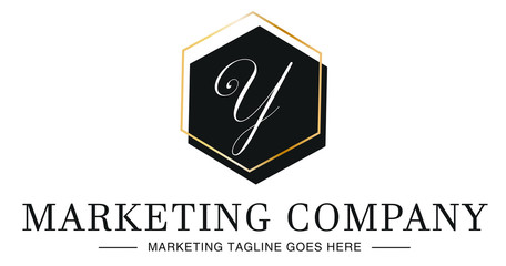 Elegant Modern Professional Luxury Company Business Letter Y Logo Design