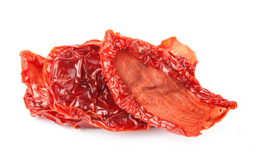 Obraz premium Dried tomatoes slice isolated on white background