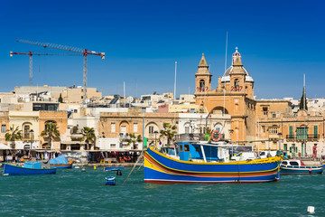 Traditinal fishing village Marsaxlokk,Malta