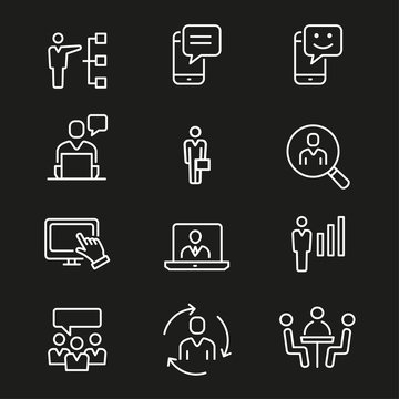 Management consulting vector icon