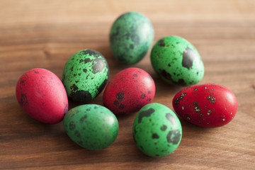 quail eggs, colored, easter