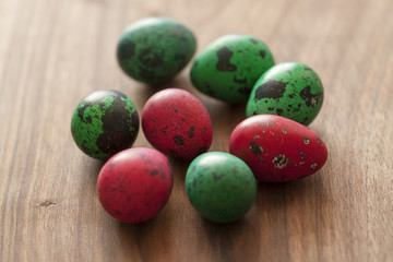 quail eggs, colored, easter
