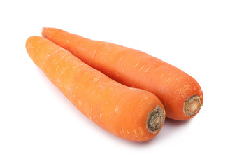 Carrots isolated on white background