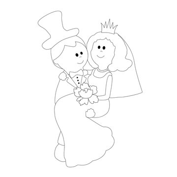 recommend clip art: The bride and groom. 