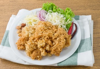 Crispy Catfish Salad with Green Mango and Vegetable