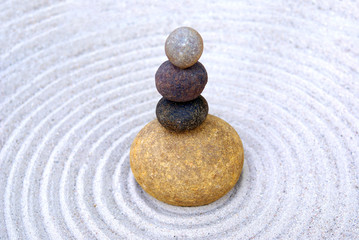 zen stone and sand  balance