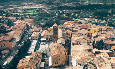 Fototapeta premium Beautiful view of village Moustiers-Sainte-Marie in France.