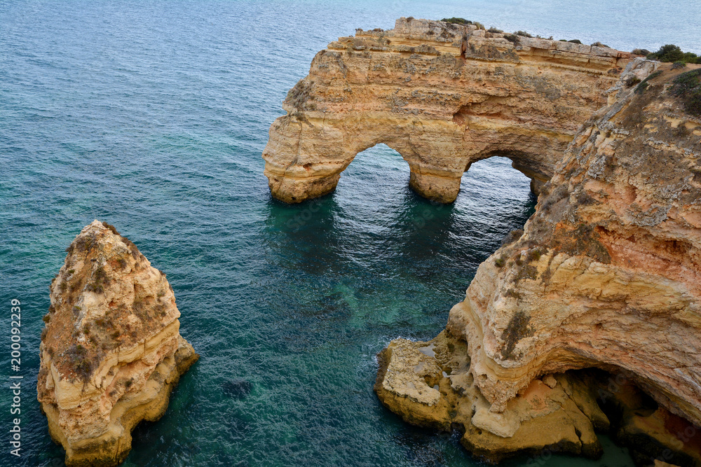 Canvas Prints Algarve rocks, amazing destination in Portugal and  all seasons attraction for many tourists in entire world