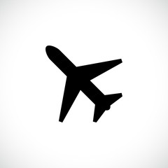 Aeroplane, Aircraft icon isolated on white background. Vector illustration
