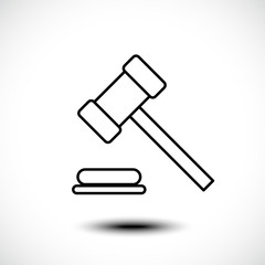 Auction line icon. Vector illustration