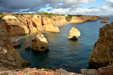 Algarve rocks, amazing destination in Portugal and  all seasons attraction for many tourists in entire world