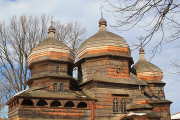 St. George Orthodox Church in Drohobych, Ukraine. Built ca. 1500, it is listed as UNESCO World Heritage Site.