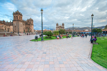 CUSCO PERU-NOV. 9: Cathedral of Santo Domingo on Nov. 9 2015 in Cusco Peru Building was completed...