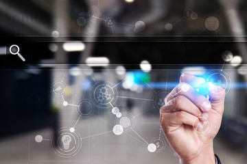 Empty Search bar. Web site, URL. Business, internet and technology concept.