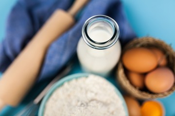 Basic baking ingredients