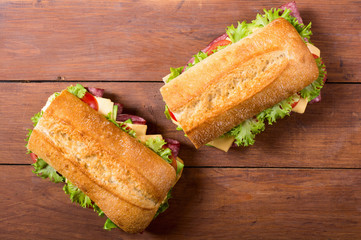 Ciabatta sandwich with lettuce © whitestorm