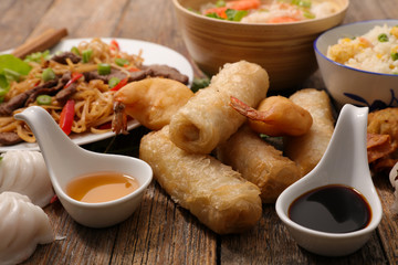 selection of asian food