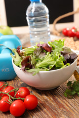 bowl of salad, diet food concept