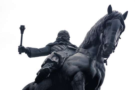 Equestrian statue of Jan Zizka. Prague, Czech Republic