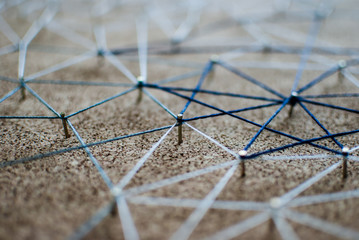Background. Abstract concept (idea) of network, social media, internet, teamwork,  communication...