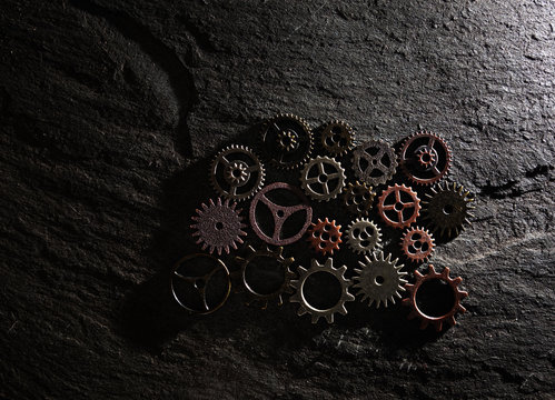 Colorful metal gears