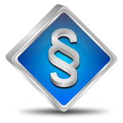 Law paragraph button - 3D illustration