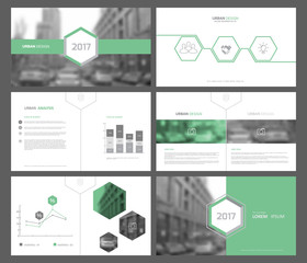 Obraz premium Set of infographic elements for presentation templates. Corporate Business Card. Modern brochure, layout. Flyer design.