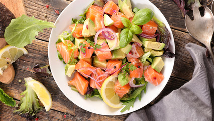 salmon and avocado salad