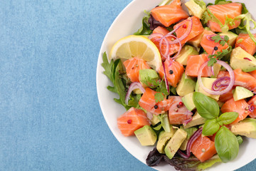 salmon and avocado salad