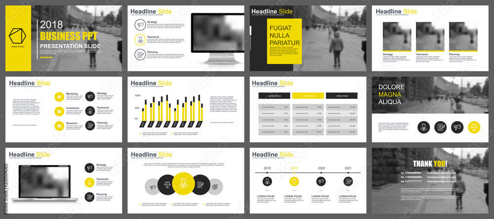 Poster business presentation slides templates from infographic elements. can be used for presentation, flye