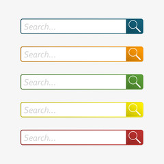 Obraz premium Search bar for internet browser set. Web page design. Vector illustration.