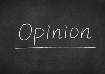 Obraz premium opinion concept word on a blackboard background