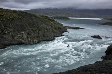 Fototapeta premium Turbulent Waters of the Paine River, Patagonia