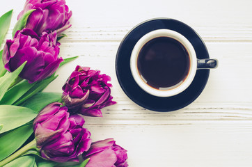 Coffee and flowers