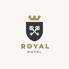 Real estate logotype. Keys logo icon design. Premium logo.