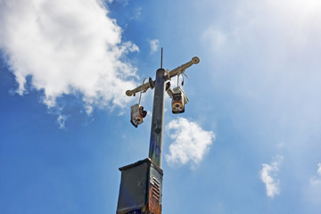 Vintage secury system with cameras