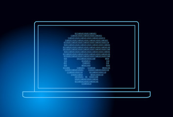 Obraz premium Cyber attack background.