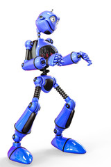 funny and glossy robot cartoon