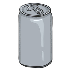 Vector Cartoon Blank Gray Beer