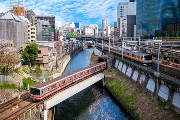 Afwasbaar Fotobehang Tokio metro system of tokyo city, japan